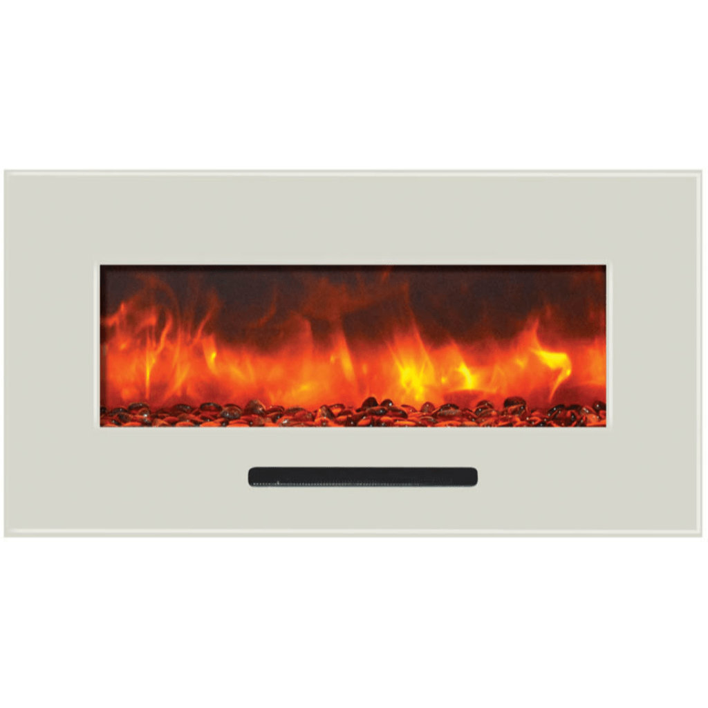 Amantii 26" Wall Mount/Flush Mount Electric Fireplace with Glass Surround