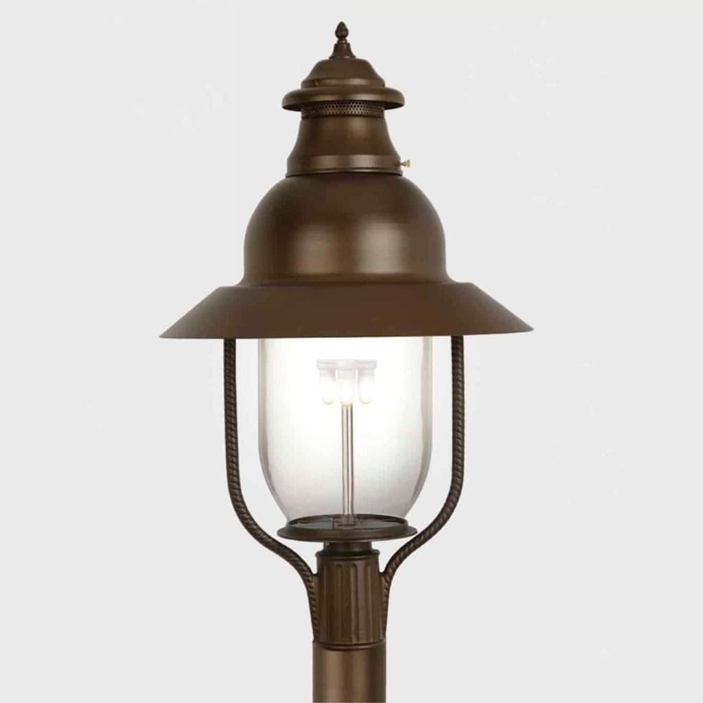 American Gas Lamp Works 21" 4300H Apollo Aluminum Post Mount Estate Electric Light Head