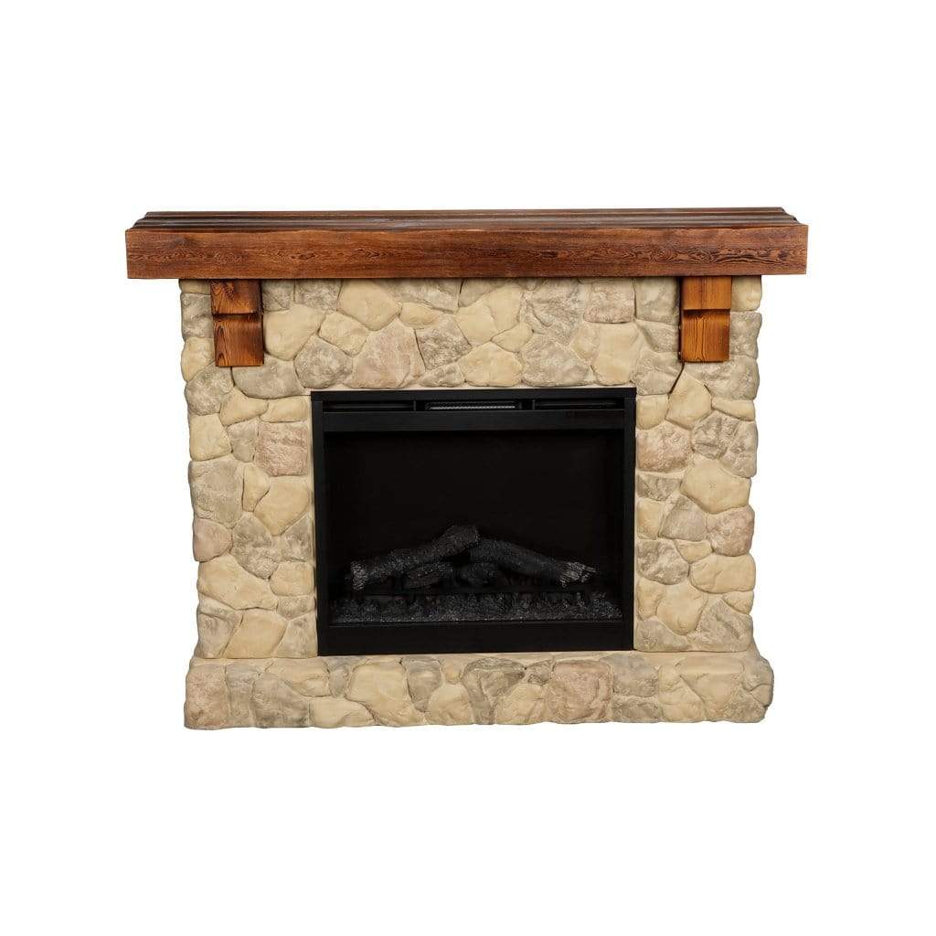 Dimplex Fieldstone Stone Look 55" Mantel with 28" Electric Firebox