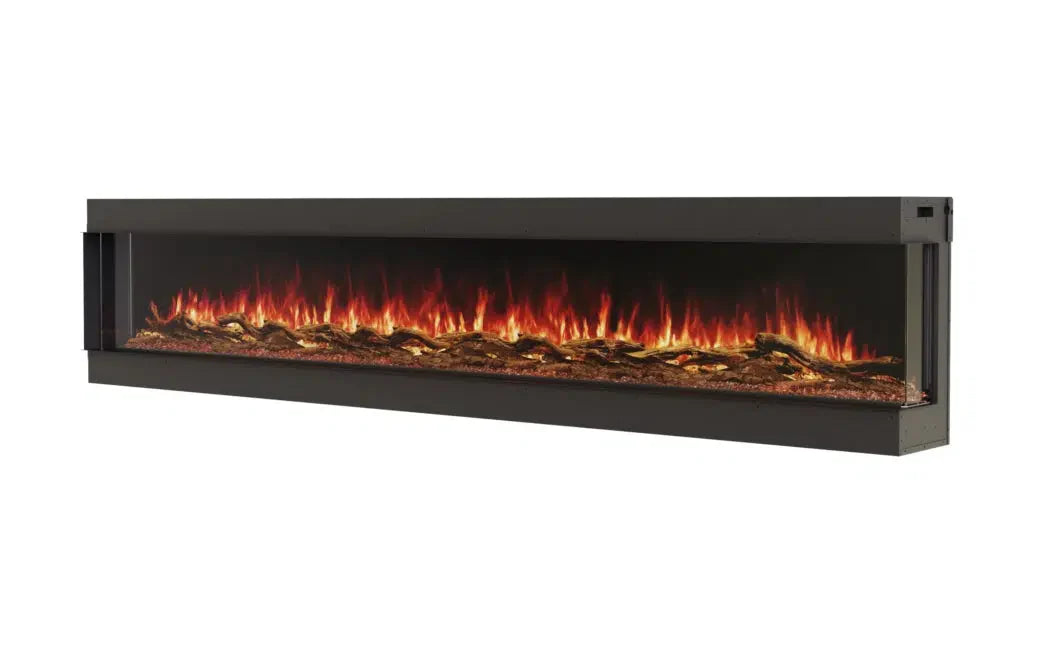 EcoSmart Fire Switch 120" Black Right Corner Electric Fireplace by MAD Design Group