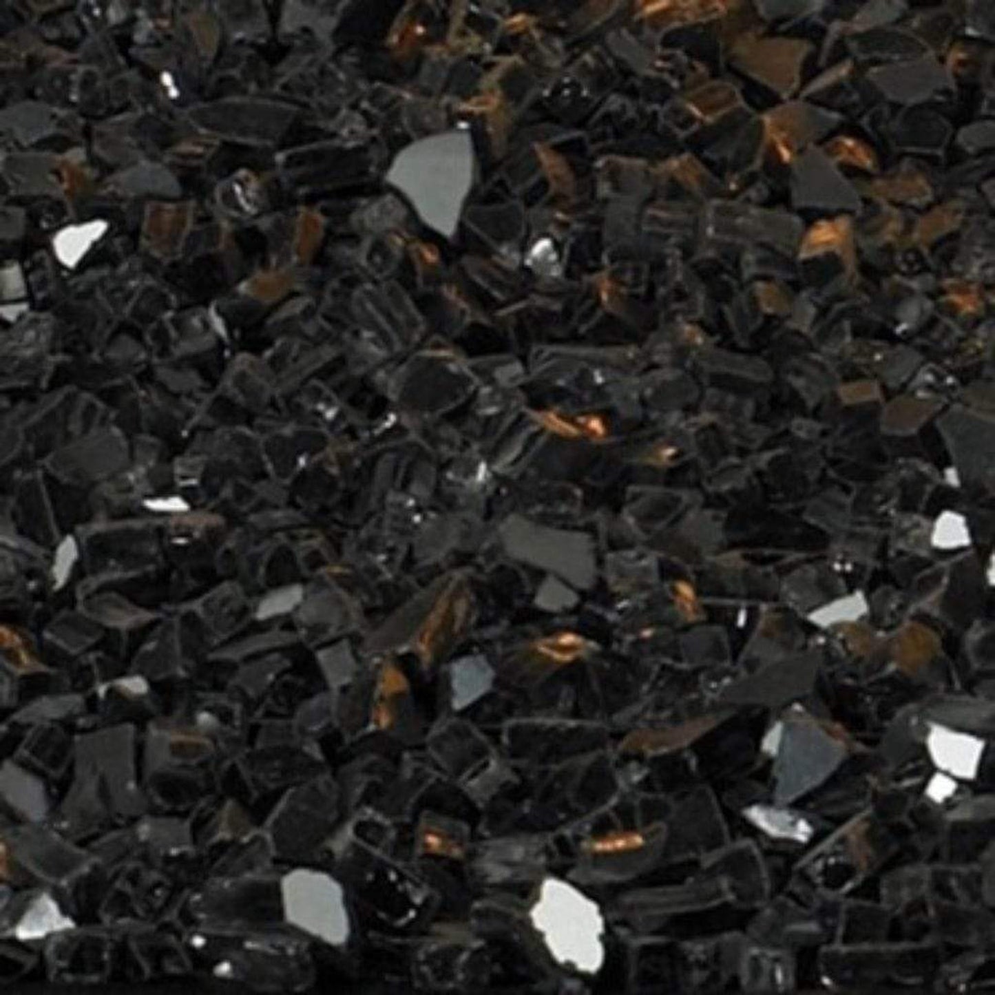 Empire Black Polished Reflective Decorative Crushed Glass Media (3 Sq. Ft.)