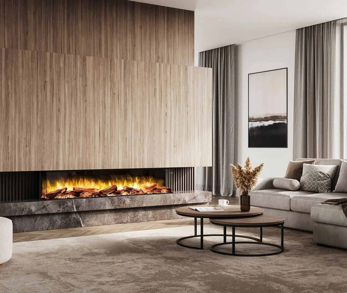 Flamerite Fires E-FX 1800 72" Linear Built-in Electric Fireplace