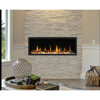 Litedeer Latitude 45" Smart Linear WiFi Enabled Vent-Free Built-In Electric Fireplace With Driftwood Log & River Rock