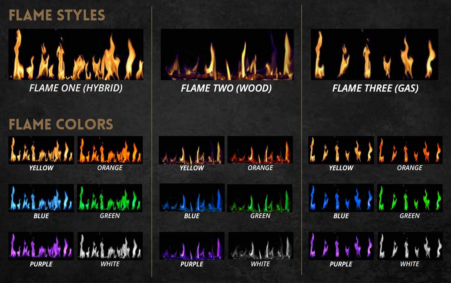 Modern Flames Orion Multi 120" Heliovision Built-in / Wall-Mounted Linear Smart Virtual Electric Fireplace