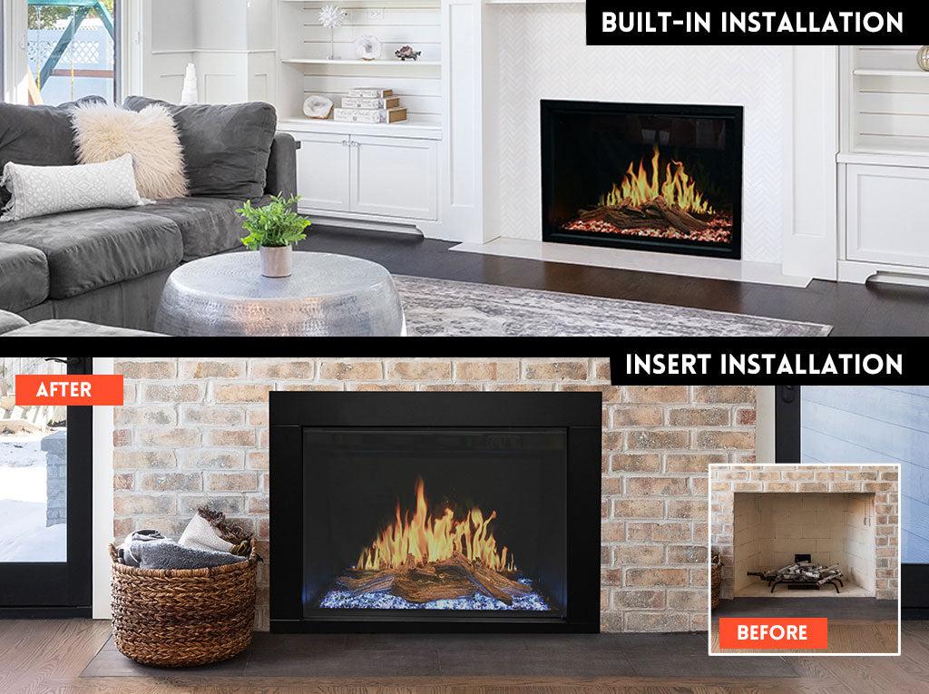 Modern Flames Orion Traditional 36" Built-in Virtual Electric Fireplace Insert