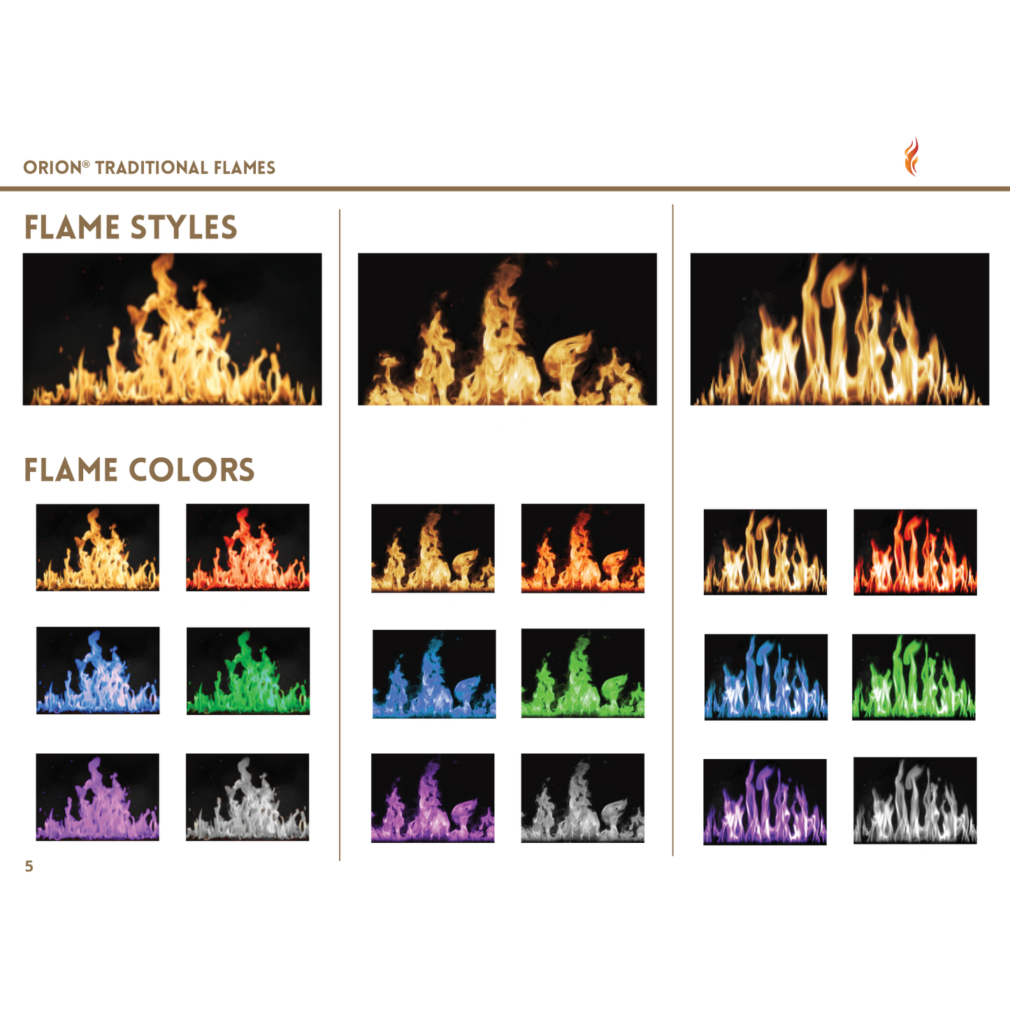 Modern Flames Orion Traditional 54" Built-in Virtual Electric Fireplace Insert