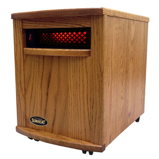 SUNHEAT USA1500-A 13" Nebraska Oak Amish Hand Crafted Infrared Electric Portable Heater