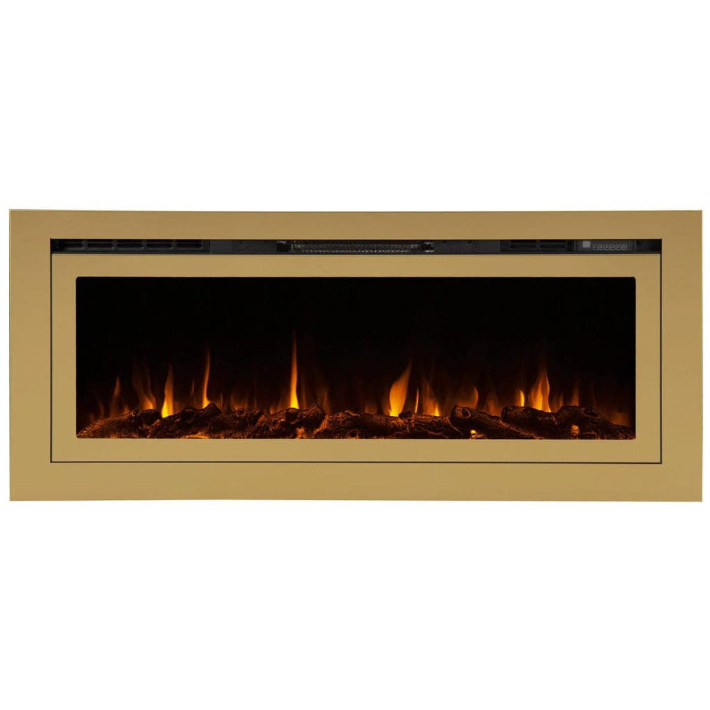 Touchstone Sideline Deluxe Gold 50" Recessed Smart Electric Fireplace