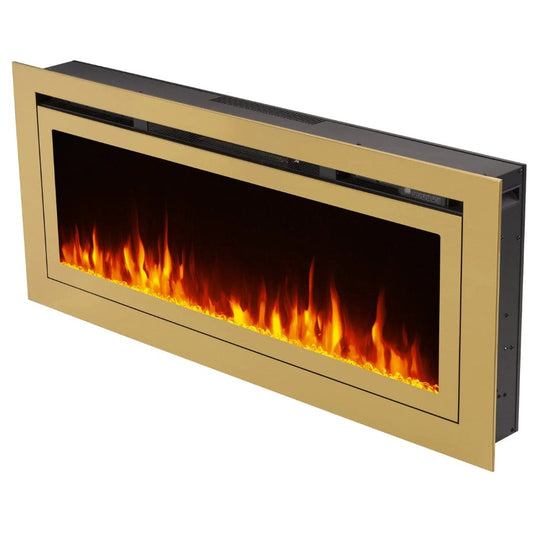 Touchstone Sideline Deluxe Gold 50" Recessed Smart Electric Fireplace