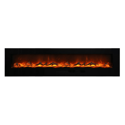 Amantii 26" Wall Mount/Flush Mount Electric Fireplace with Glass Surround