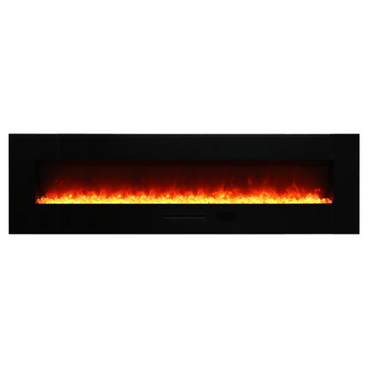 Amantii 26" Wall Mount/Flush Mount Electric Fireplace with Glass Surround