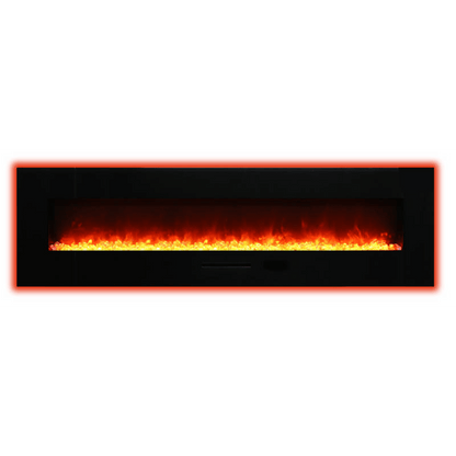 Amantii 26" Wall Mount/Flush Mount Electric Fireplace with Glass Surround