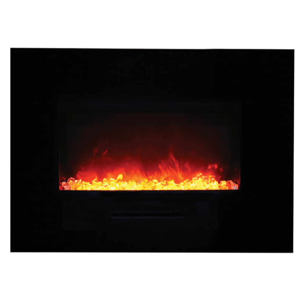 Amantii 26" Wall Mount/Flush Mount Electric Fireplace with Glass Surround