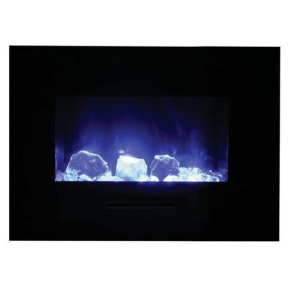 Amantii 26" Wall Mount/Flush Mount Electric Fireplace with Glass Surround