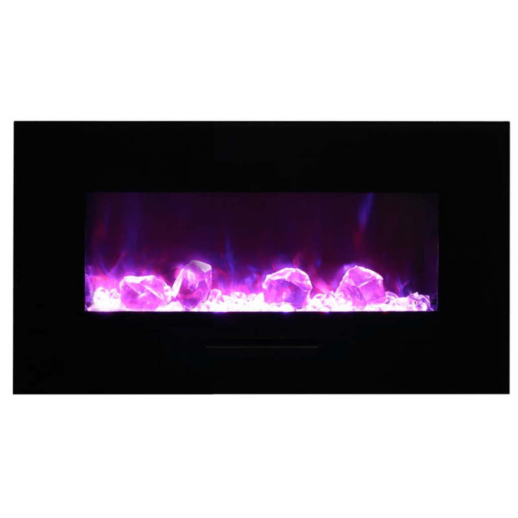 Amantii 26" Wall Mount/Flush Mount Electric Fireplace with Glass Surround