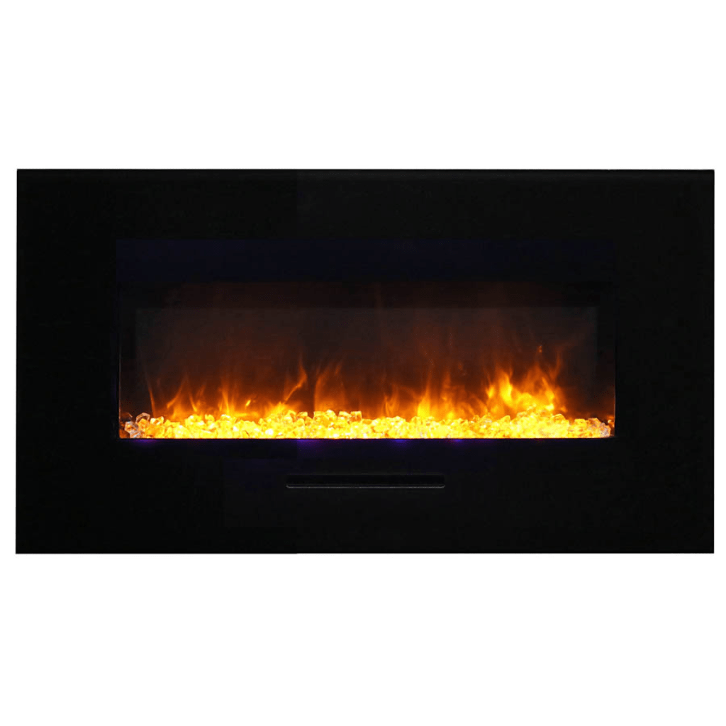 Amantii 26" Wall Mount/Flush Mount Electric Fireplace with Glass Surround