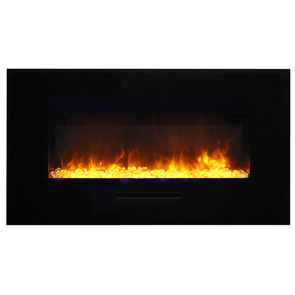 Amantii 26" Wall Mount/Flush Mount Electric Fireplace with Glass Surround