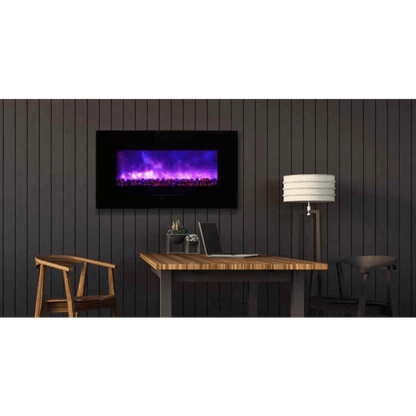 Amantii 26" Wall Mount/Flush Mount Electric Fireplace with Glass Surround