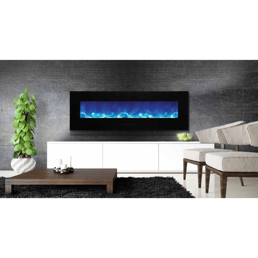 Amantii 26" Wall Mount/Flush Mount Electric Fireplace with Glass Surround