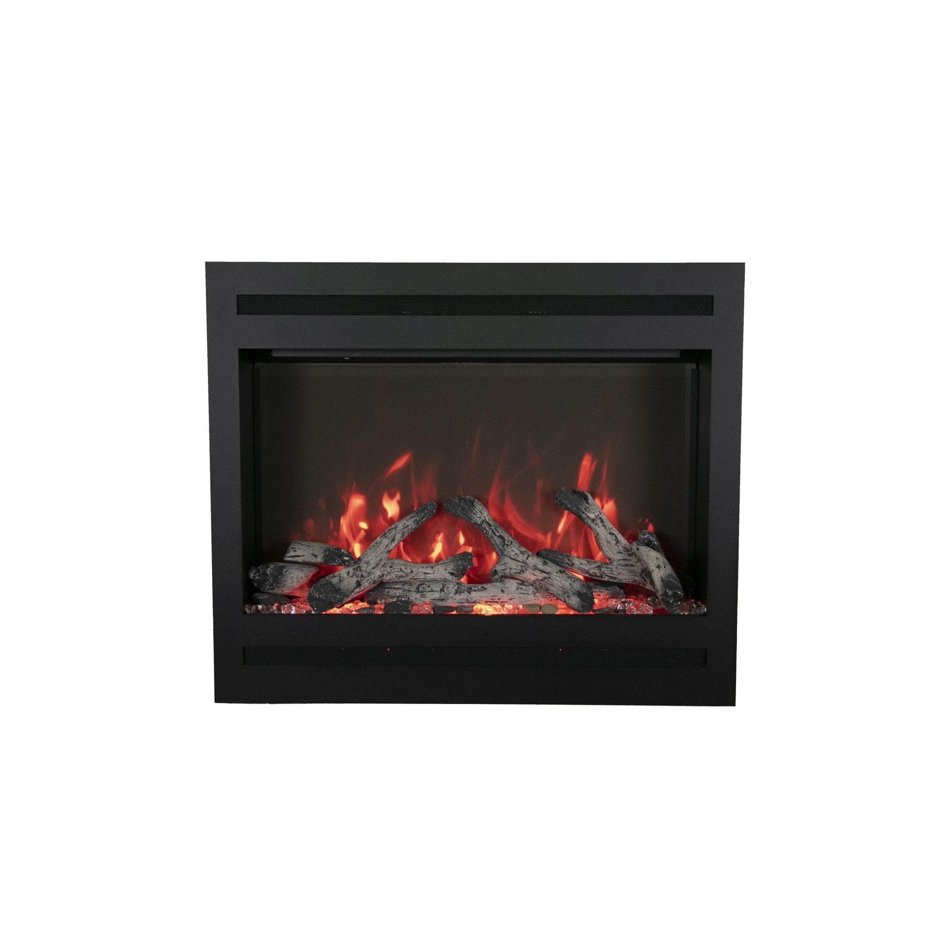 Amantii 31" Zero Clearance Electric Fireplace With 6 Piece Log Set