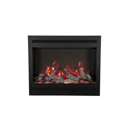 Amantii 31" Zero Clearance Electric Fireplace With 6 Piece Log Set
