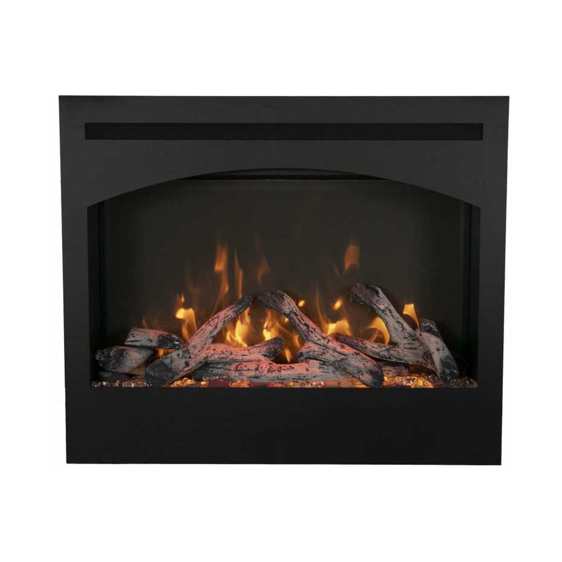 Amantii 31" Zero Clearance Electric Fireplace With 6 Piece Log Set