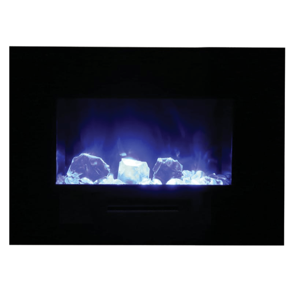 Amantii 34" Wall Mount/Flush Mount Electric Fireplace with Glass Surround