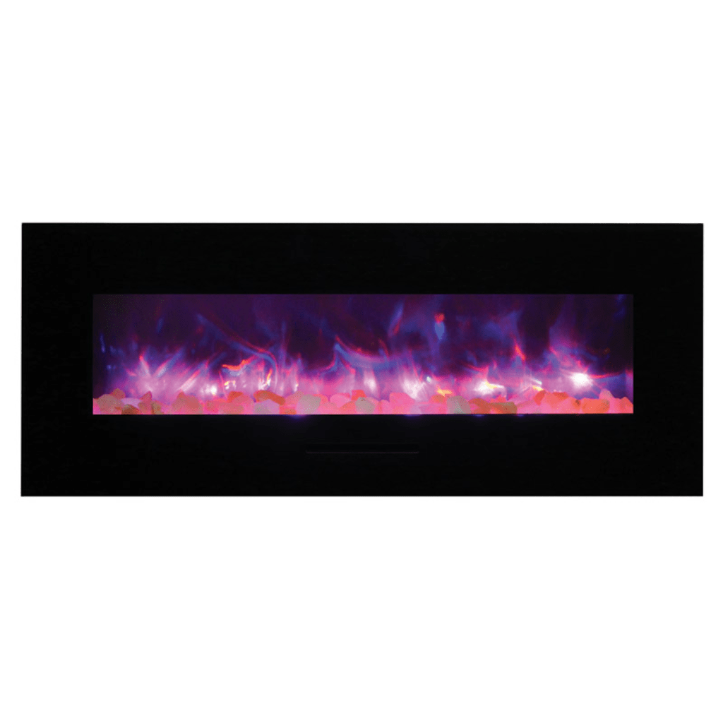 Amantii 34" Wall Mount/Flush Mount Electric Fireplace with Glass Surround