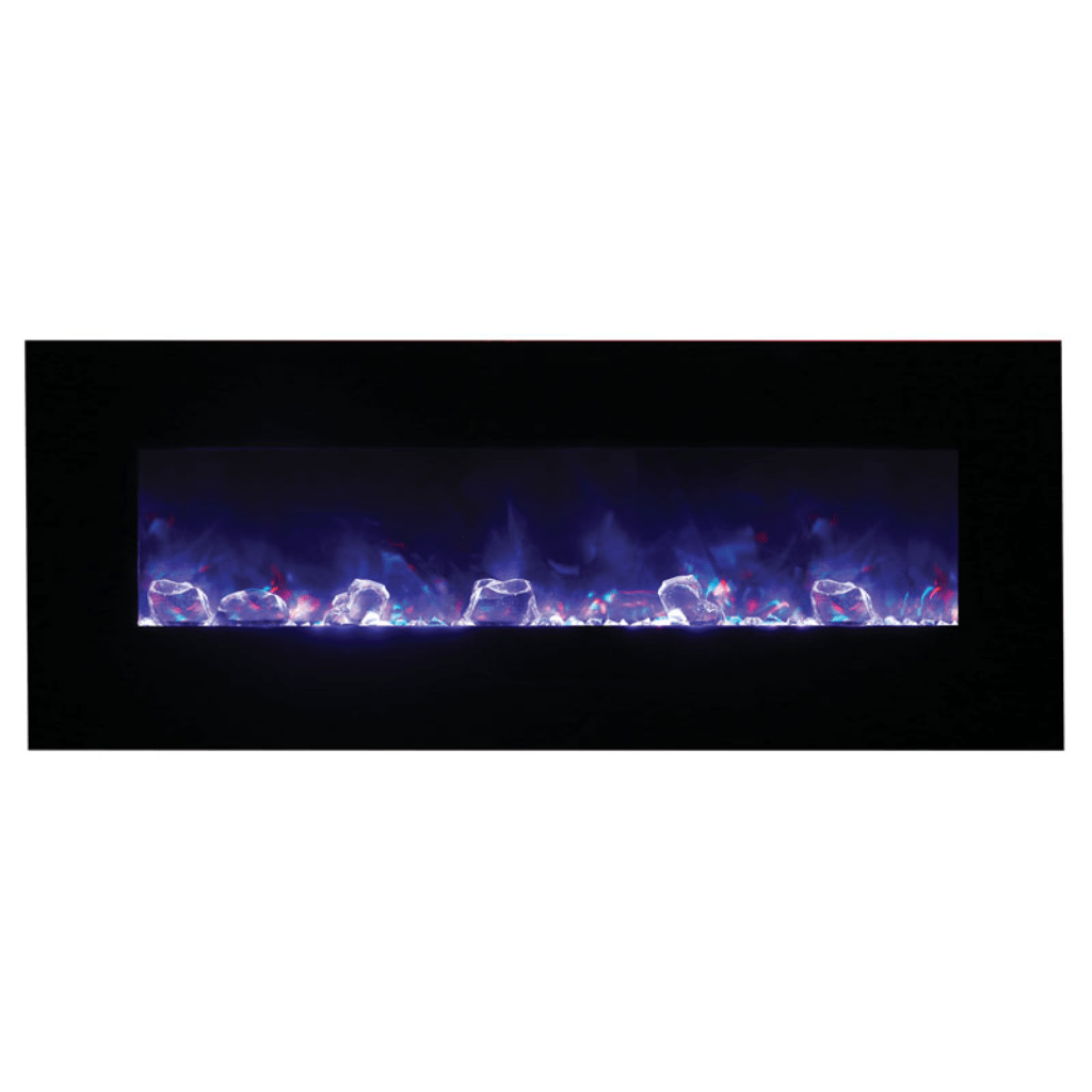 Amantii 34" Wall Mount/Flush Mount Electric Fireplace with Glass Surround