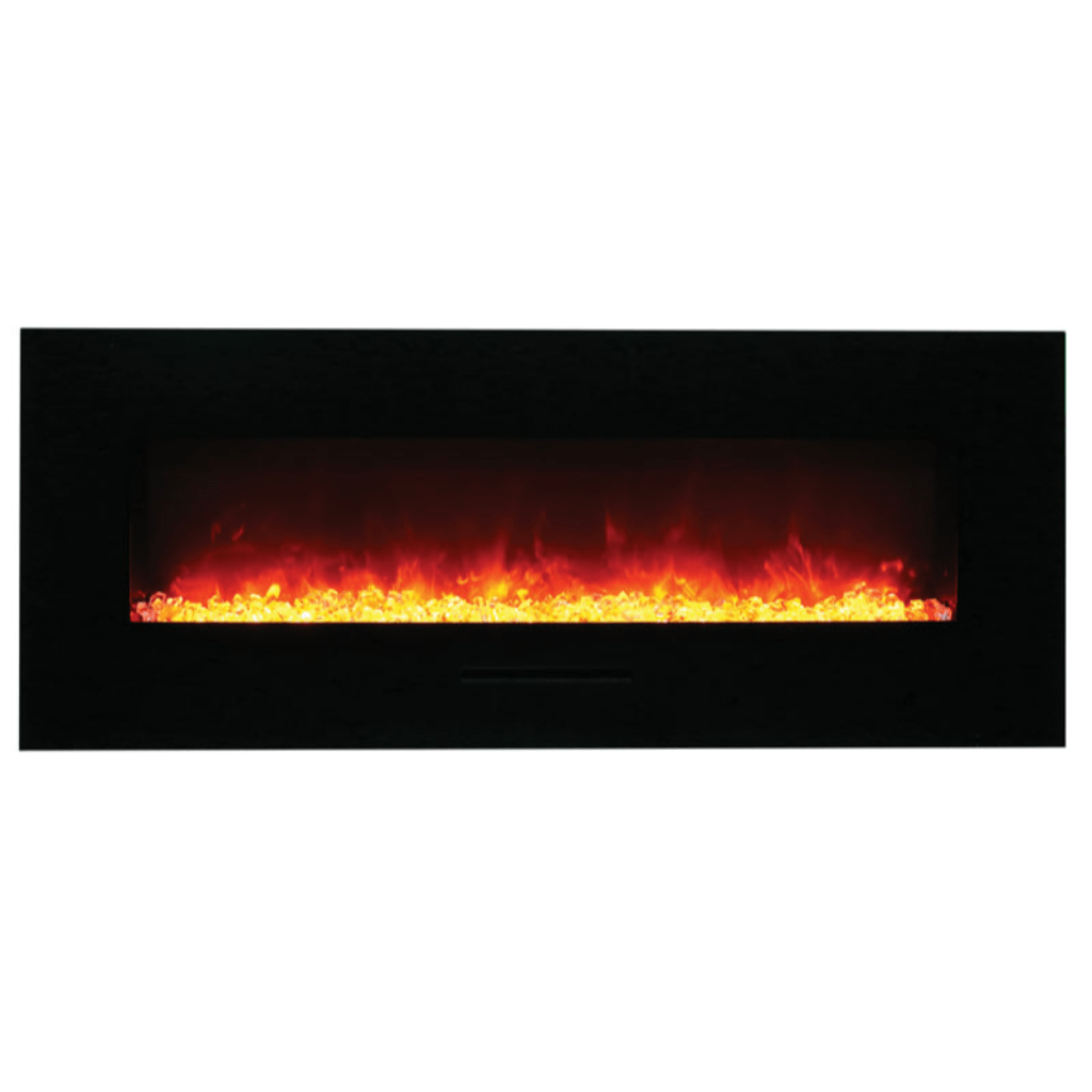 Amantii 34" Wall Mount/Flush Mount Electric Fireplace with Glass Surround