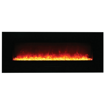 Amantii 34" Wall Mount/Flush Mount Electric Fireplace with Glass Surround