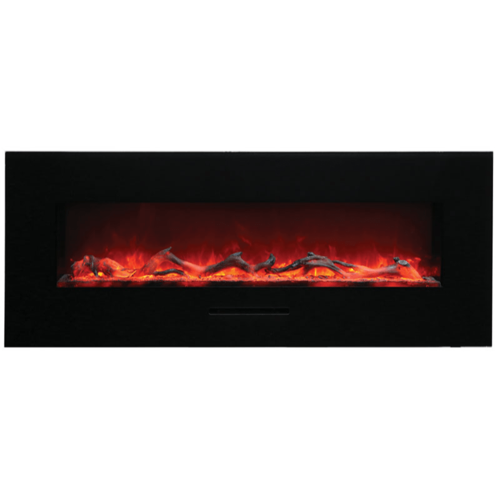 Amantii 34" Wall Mount/Flush Mount Electric Fireplace with Glass Surround