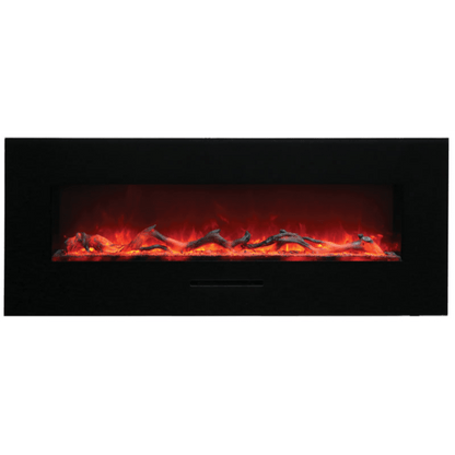 Amantii 34" Wall Mount/Flush Mount Electric Fireplace with Glass Surround