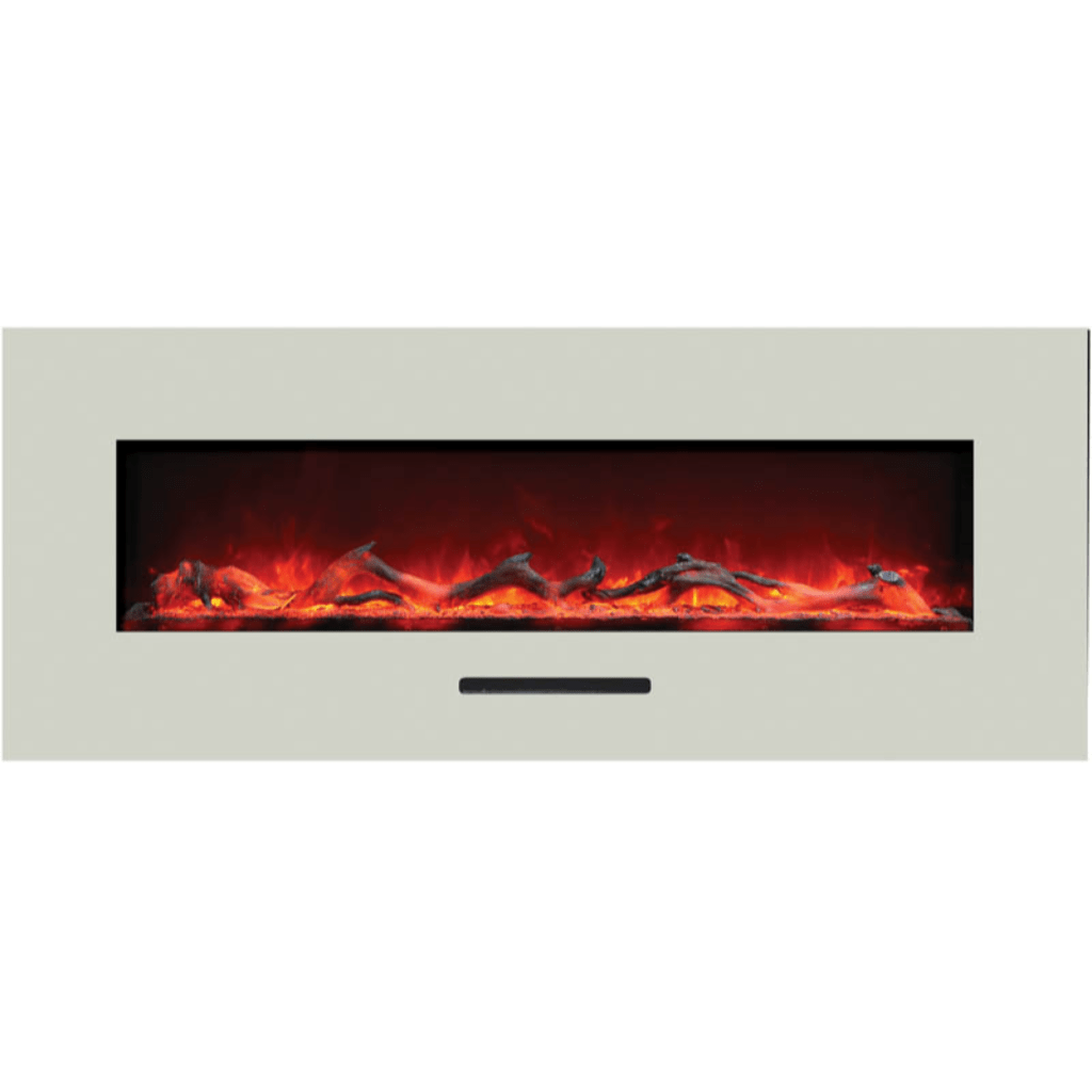 Amantii 34" Wall Mount/Flush Mount Electric Fireplace with Glass Surround