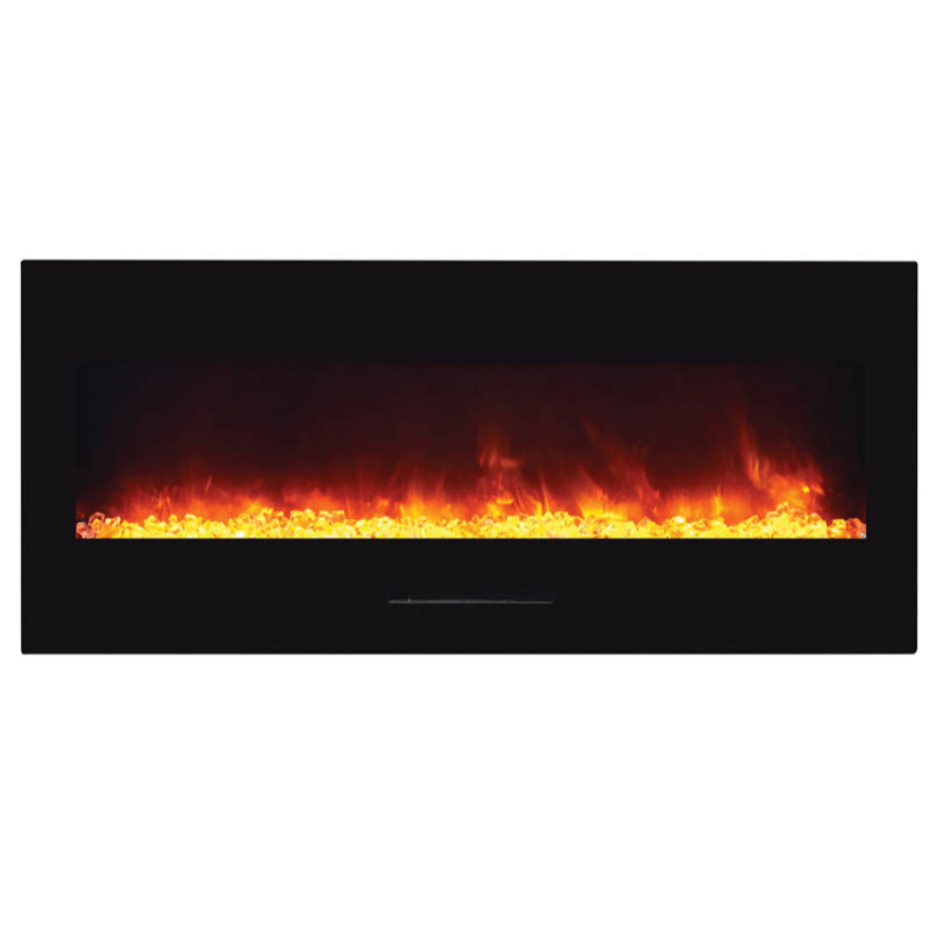 Amantii 34" Wall Mount/Flush Mount Electric Fireplace with Glass Surround