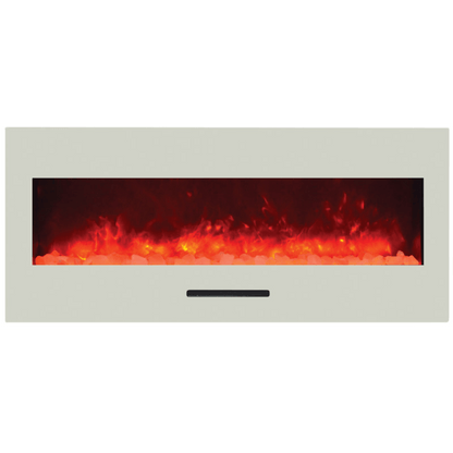 Amantii 34" Wall Mount/Flush Mount Electric Fireplace with Glass Surround