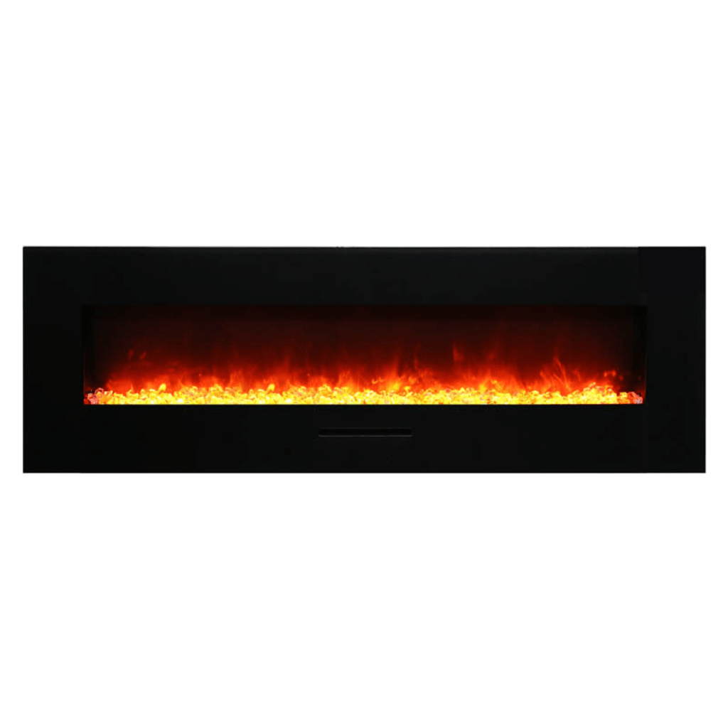 Amantii 34" Wall Mount/Flush Mount Electric Fireplace with Glass Surround