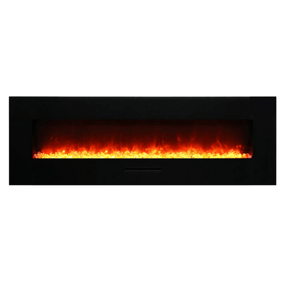 Amantii 34" Wall Mount/Flush Mount Electric Fireplace with Glass Surround