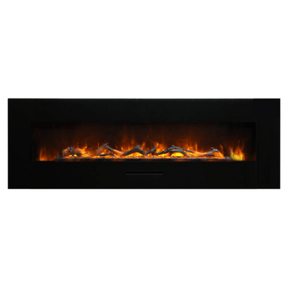 Amantii 34" Wall Mount/Flush Mount Electric Fireplace with Glass Surround