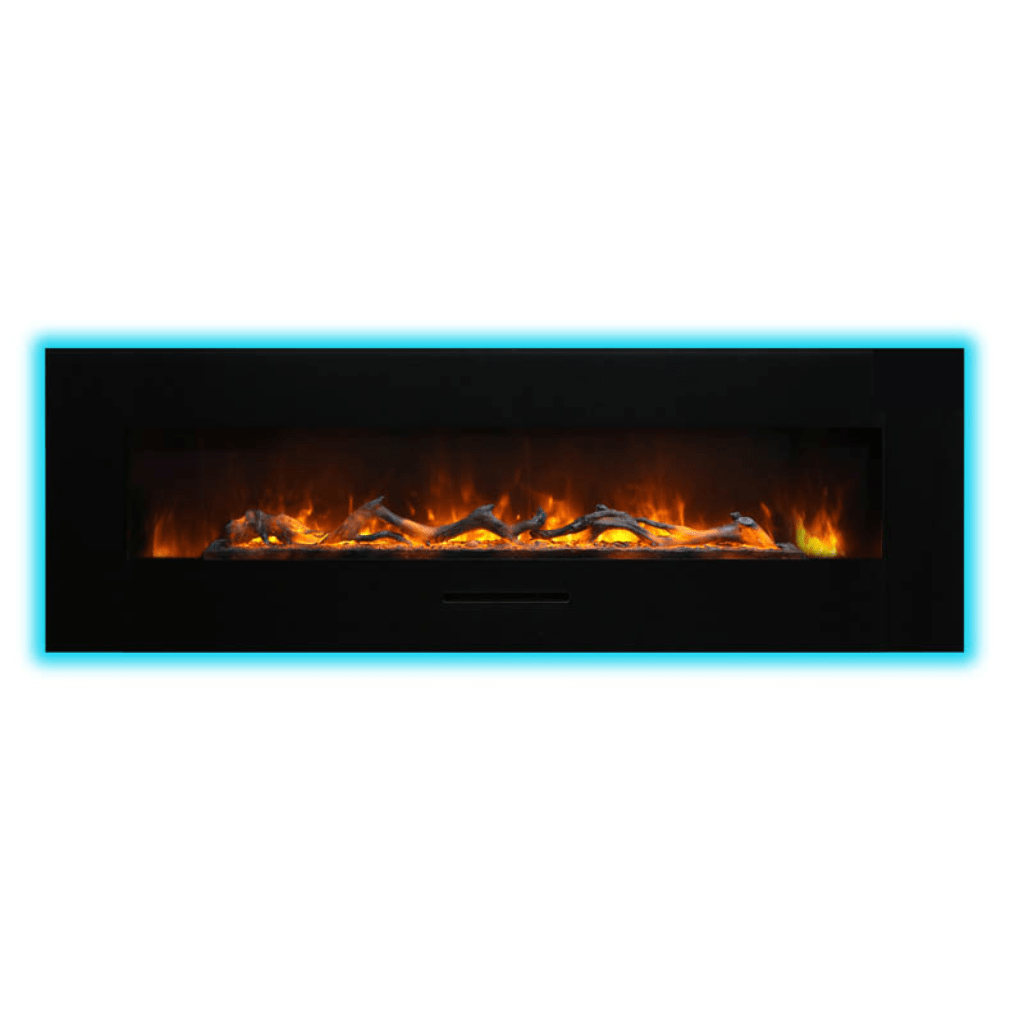 Amantii 34" Wall Mount/Flush Mount Electric Fireplace with Glass Surround