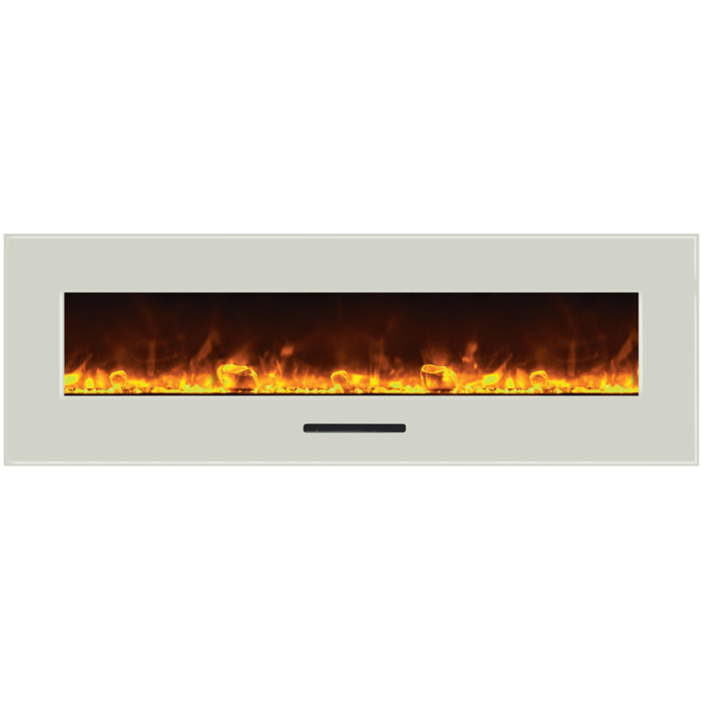 Amantii 34" Wall Mount/Flush Mount Electric Fireplace with Glass Surround