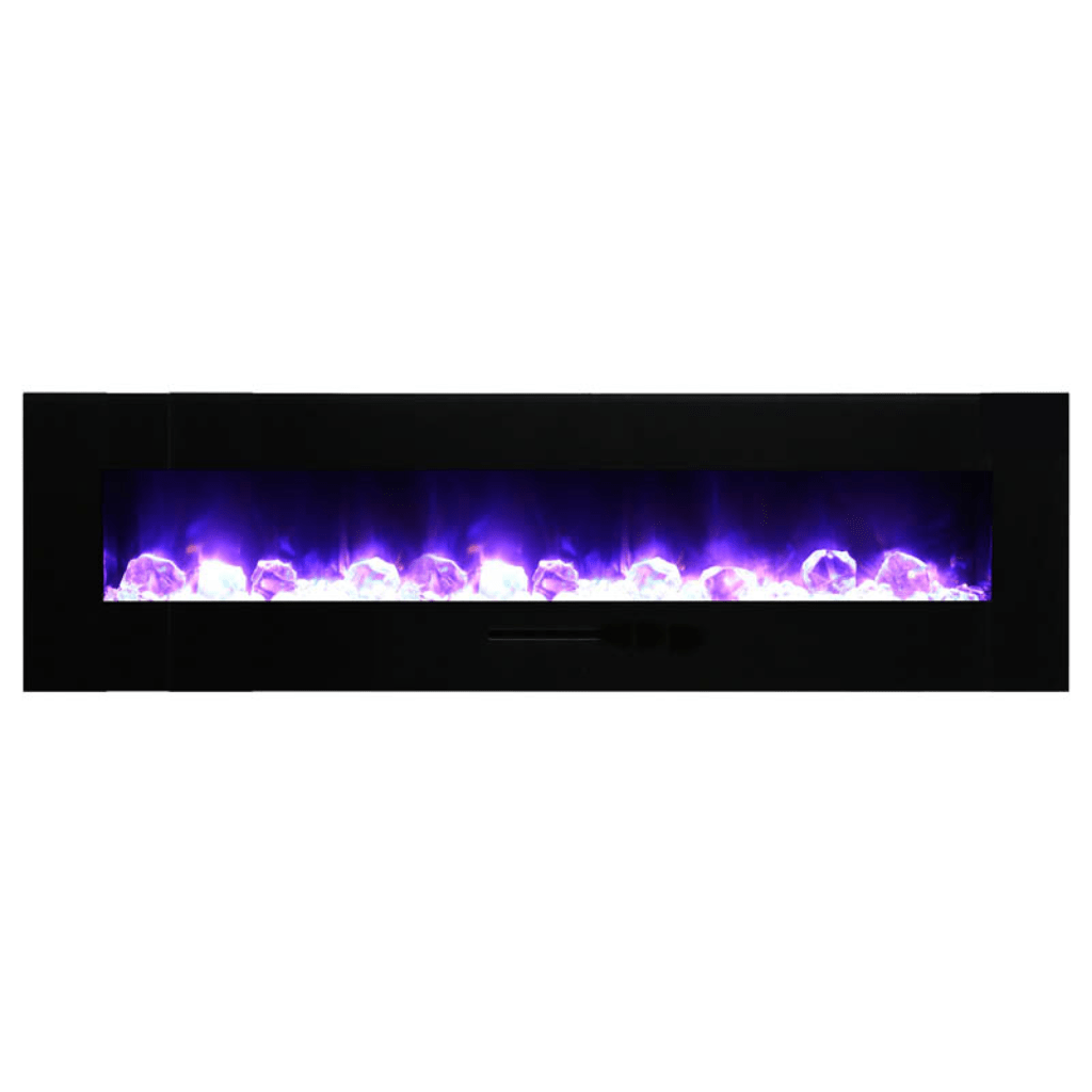 Amantii 34" Wall Mount/Flush Mount Electric Fireplace with Glass Surround