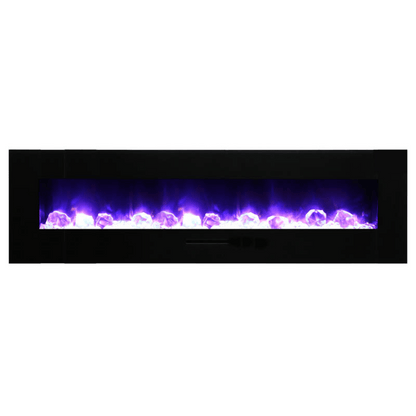 Amantii 34" Wall Mount/Flush Mount Electric Fireplace with Glass Surround