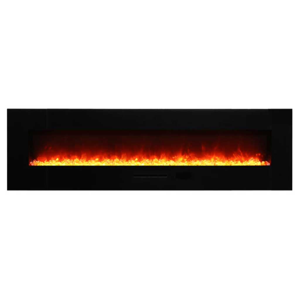 Amantii 34" Wall Mount/Flush Mount Electric Fireplace with Glass Surround