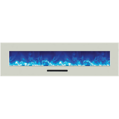 Amantii 34" Wall Mount/Flush Mount Electric Fireplace with Glass Surround