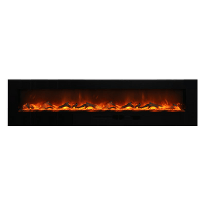 Amantii 34" Wall Mount/Flush Mount Electric Fireplace with Glass Surround