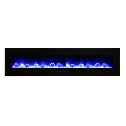 Amantii 34" Wall Mount/Flush Mount Electric Fireplace with Glass Surround