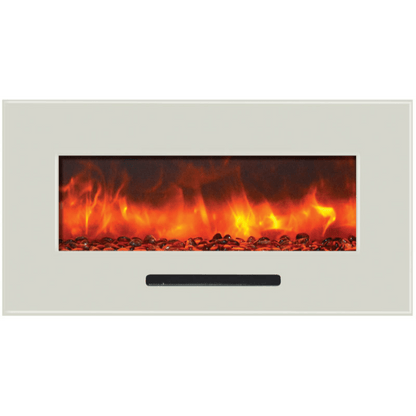 Amantii 34" Wall Mount/Flush Mount Electric Fireplace with Glass Surround