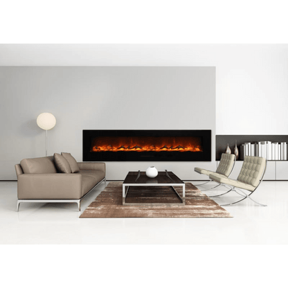 Amantii 48" Wall Mount/Flush Mount Electric Fireplace with Glass Surround