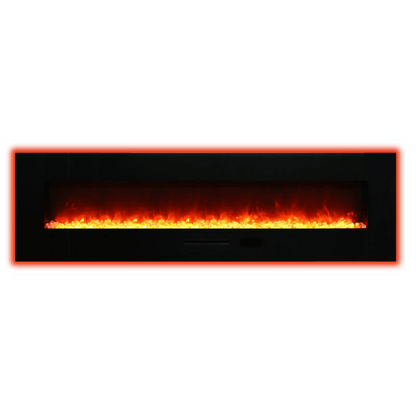 Amantii 50" Wall Mount/Flush Mount Electric Fireplace with Glass Surround